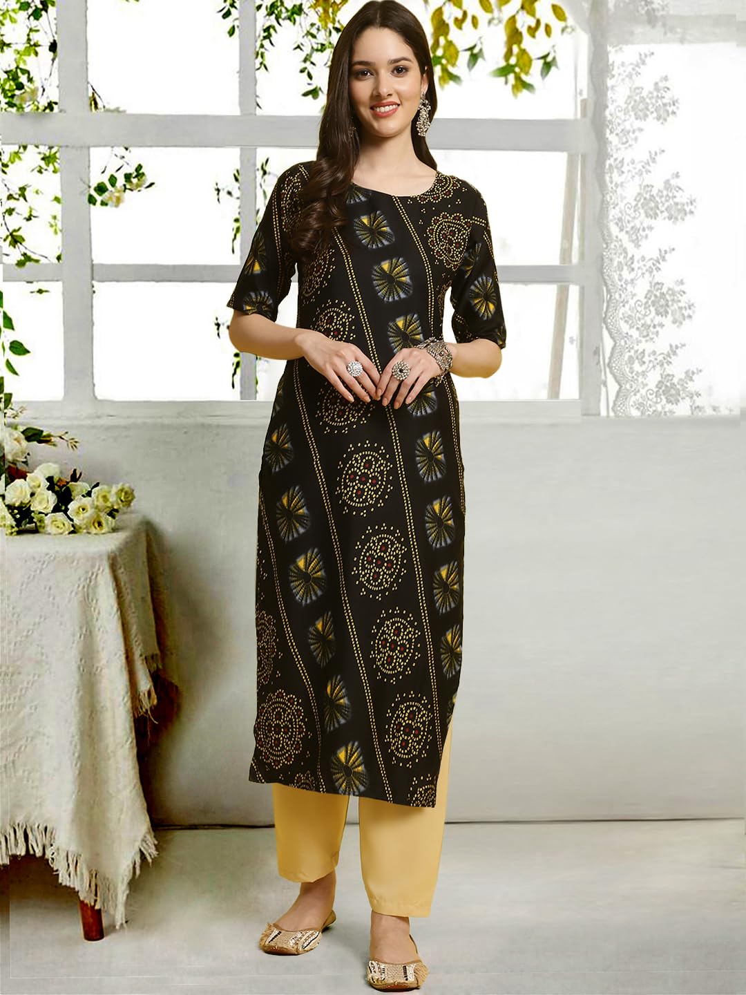 Tee Projekt Straight Kurta & Pant For Women Ethnic Kurta Set For Women (Pack Of 2)