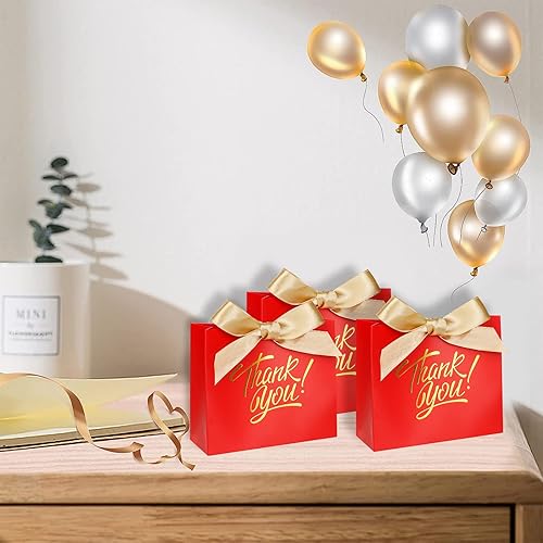 Miniatura 3 de KPOSIYA Bolsas de Regalo Pequeñas, Paquete de 50 Bolsas Pequeñas de Agradecimiento 4.5x1.8x3.9 Pulgadas Bolsa de Favor de Fiesta Caja de Dulces de