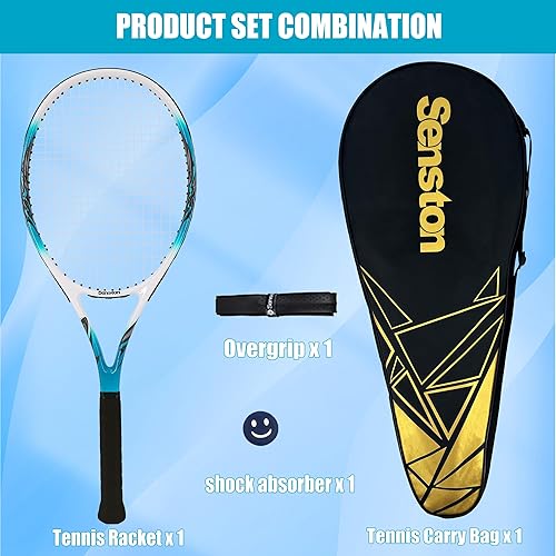 Miniatura 2 de Senston 27 inch Tennis Racket for Adults 1 Pack Tennis Racket Set Tennis Overgrip, Vibration Damper