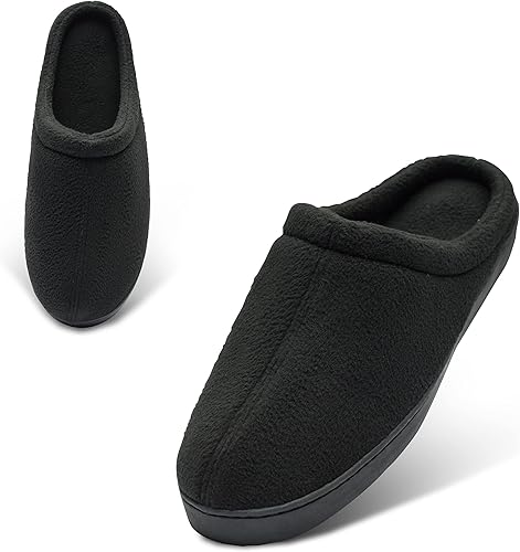Miniatura 6 de Alpine Swiss Wide Mens Fleece Clog Slippers Wide Width Slip-On House Shoes with Memory Foam Cozy Durable Indoor Comfort