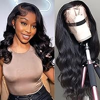 Vista 9 de SENSAIRUITE Pelucas de cabello humano con encaje frontal, prearrancadas, sin pegamento, encaje ancho, densidad 180, pelucas de cabello humano de 13