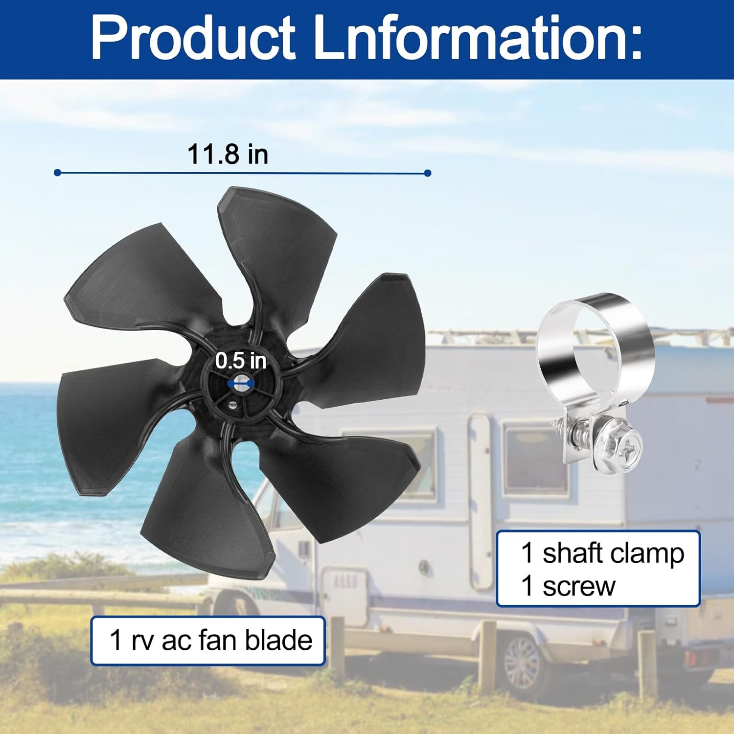 6733-3221 RV AC Fan Blade Replacement Coleman Mach AC Parts Compatible with Coleman 67333221 6733322 Fan Blade