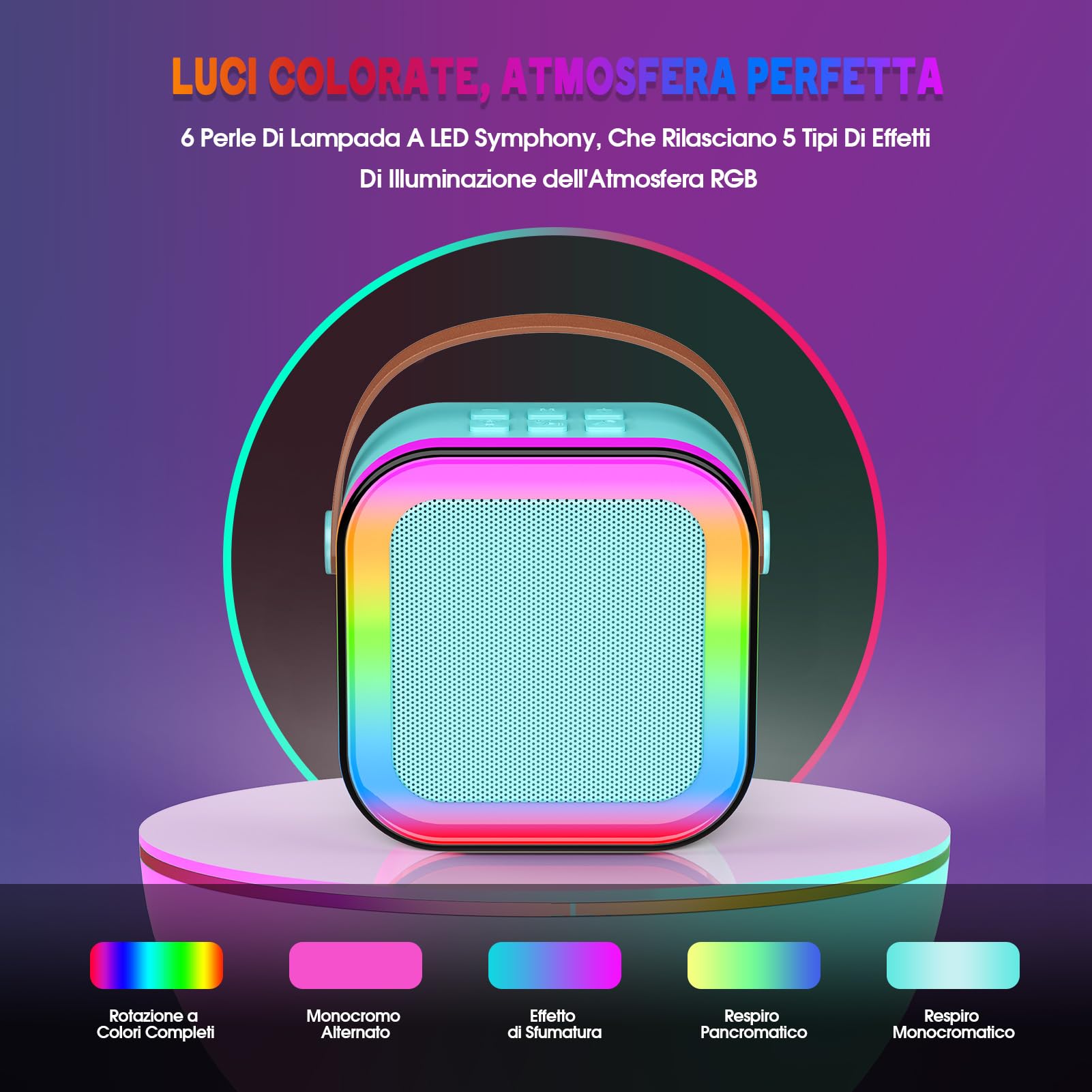 Dislocati Microfono Bambini, Giochi Bambini 3-12 Anni Karaoke con Microfono Regali Bambini 3-12 Anni Microfono Wireless Giochi per Bambini Microfoni Karaoke Bambini Regalo Bambina 4-12 Anni