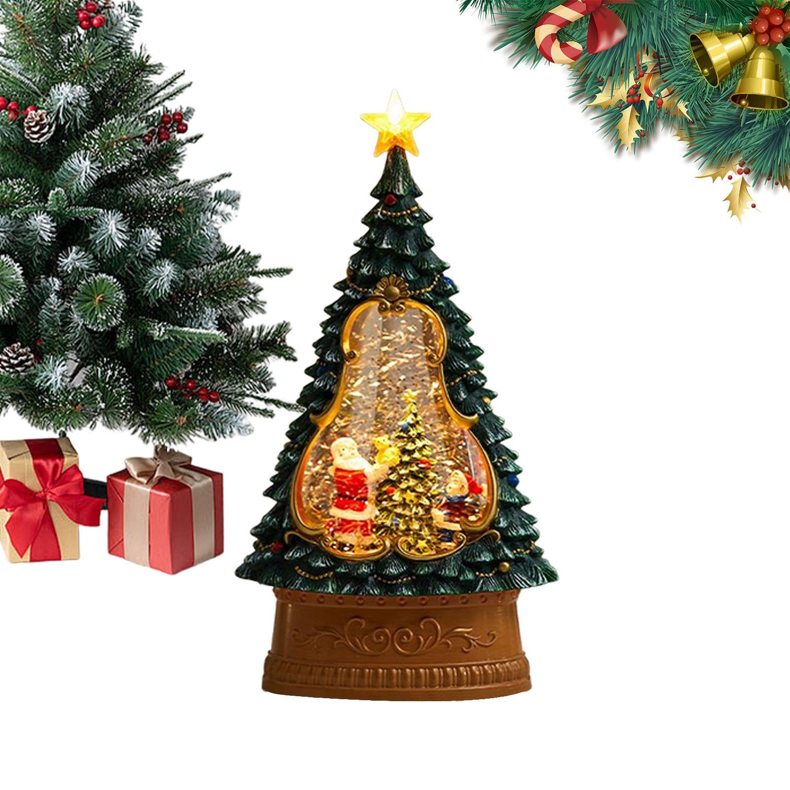 Bola brillante de Navidad con temporizador automático y música festiva Mimoqk