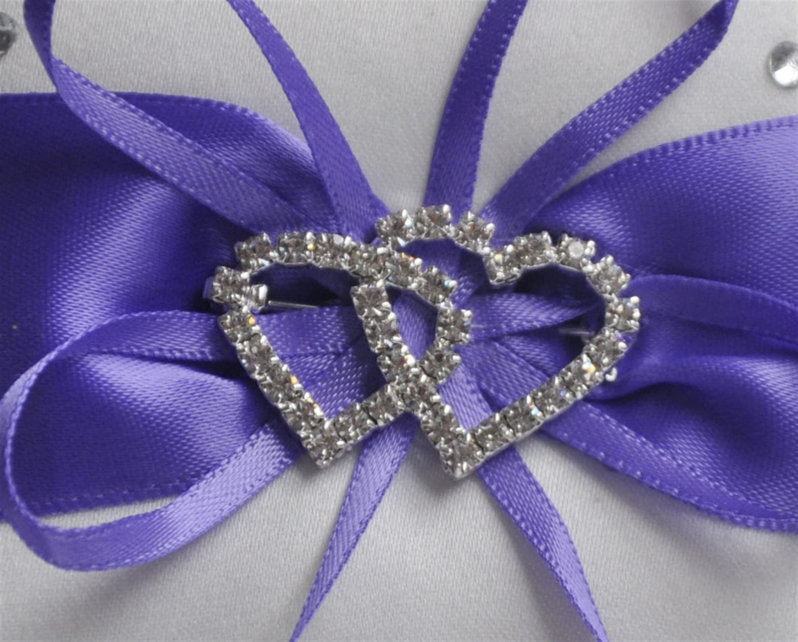 Lifup Ring Bearer Pillow for Wedding Engagement Pillow Shaped Ring Holder Violet 3.94x3.94 inches
