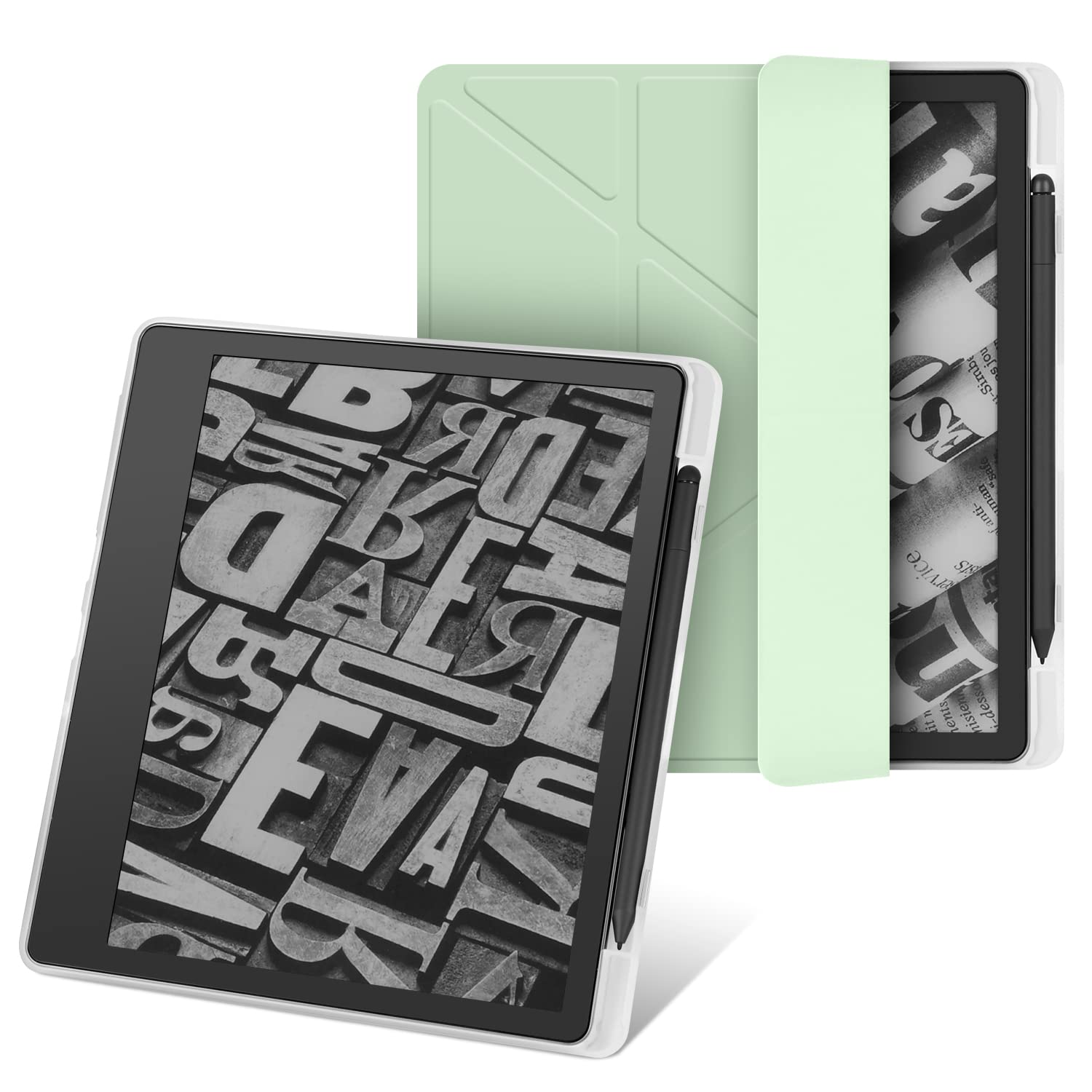 Foldable Stand Case for 10.2-inch Kindle Scribe, With Automatic Wake-Up and Sleep Function, Hidden Pen Slot