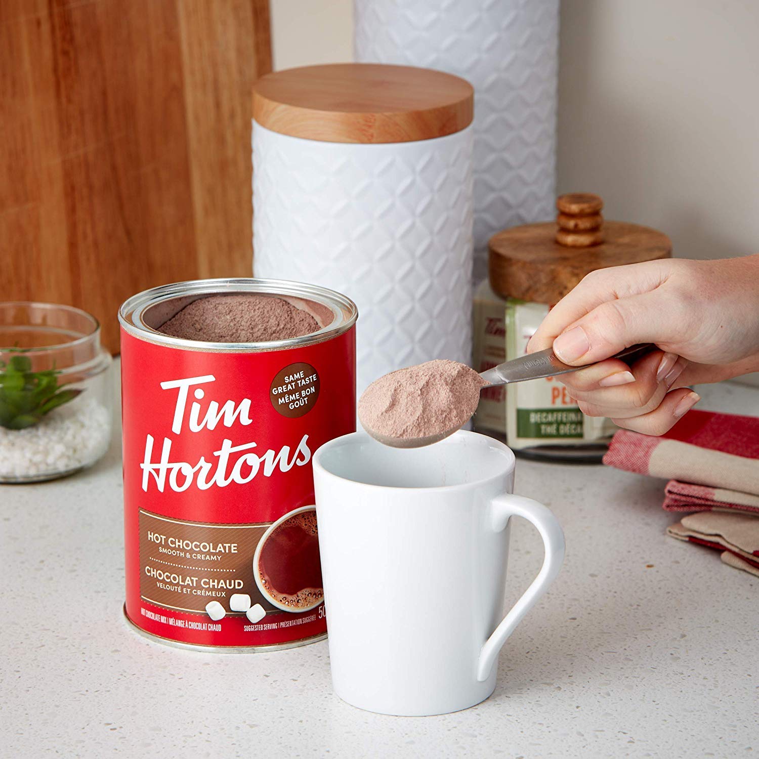 Tim Horton's Hot Chocolate and Cappuccino Bundle - Top Selling Flavors - Tim Horton's Hot Chocolate and Tim Horton's French Vanilla Cappuccino - (Timmie's Bundle) C