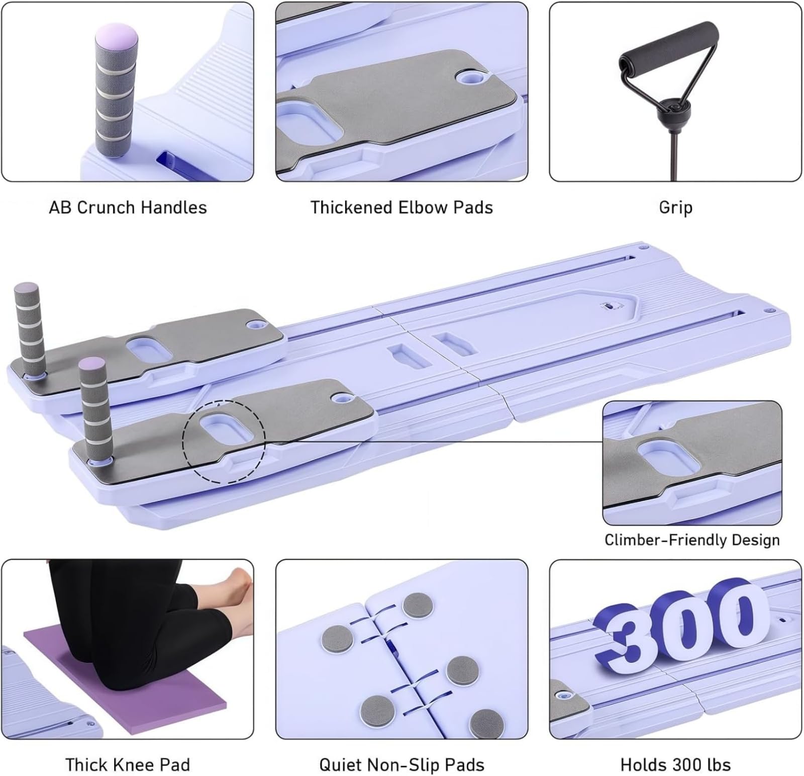 Amazon.com : Pilates Reformer Board Set - 2026 Foldable 8-in-1