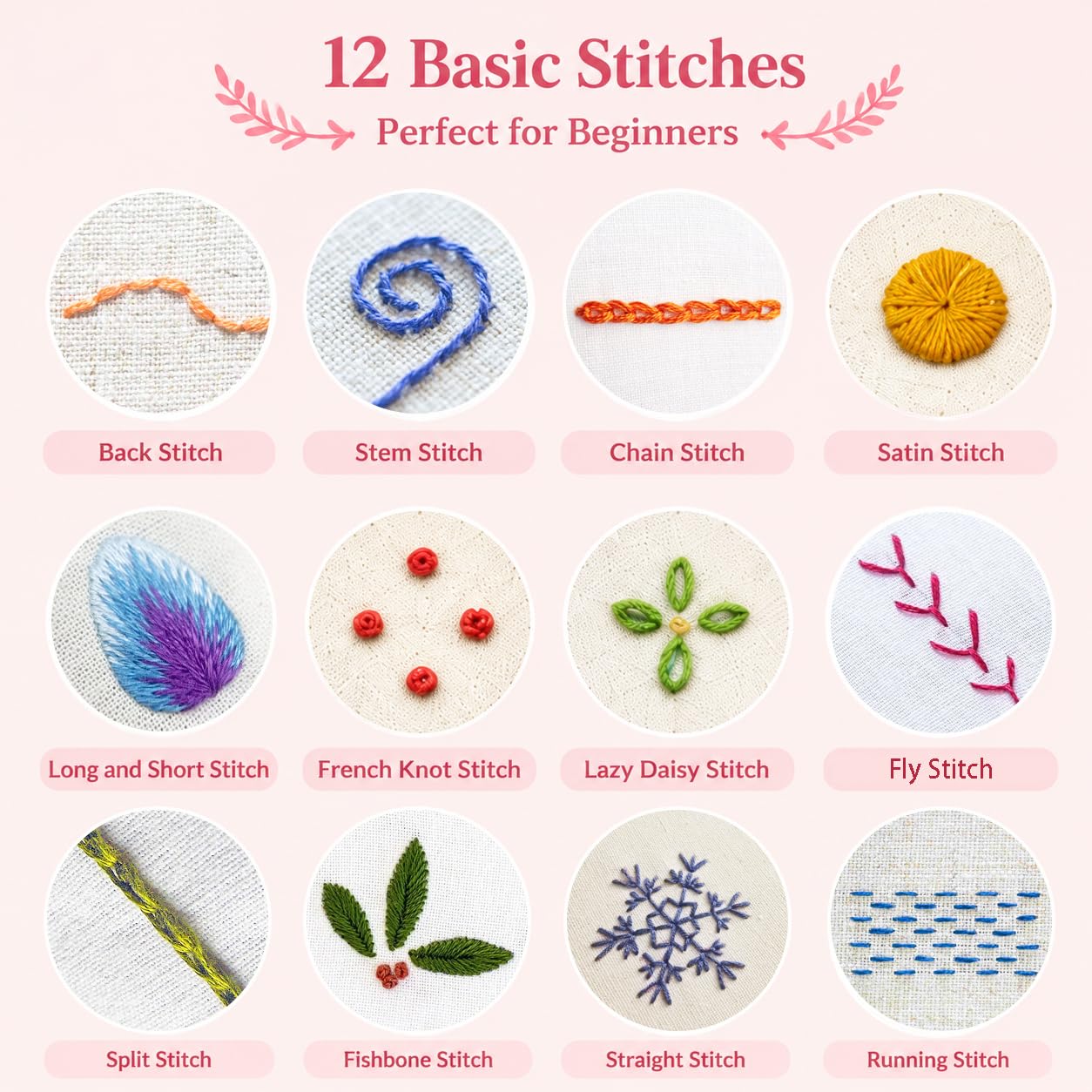 Beginner Embroidery Kit - Learn to Stitch! -2