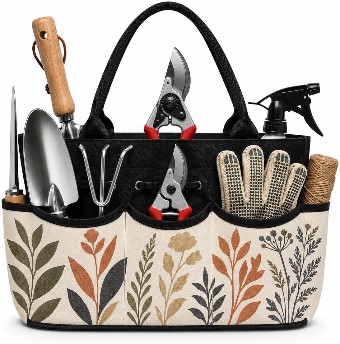 Meadow Stem Silhouette Garden Tool Bag Organizer for Bright Backyard