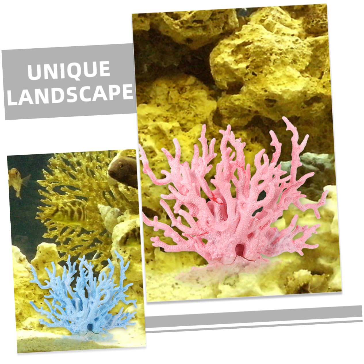 BESPORTBLE Élégant Artificiel pour Aquarium d'eau Douce 4 Pièces Accessoires Décoratifs pour Aquarium