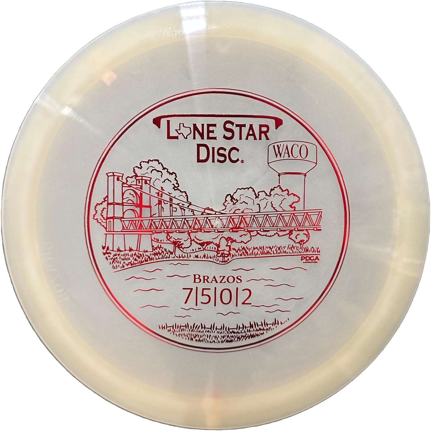 Lone Star Disc Glow Brazos | Moderately Stable Disc Golf Fairway Driver | Flexible Plastic with Great Grip | Consistent Backhand & Forehand Drives | Colors May Vary