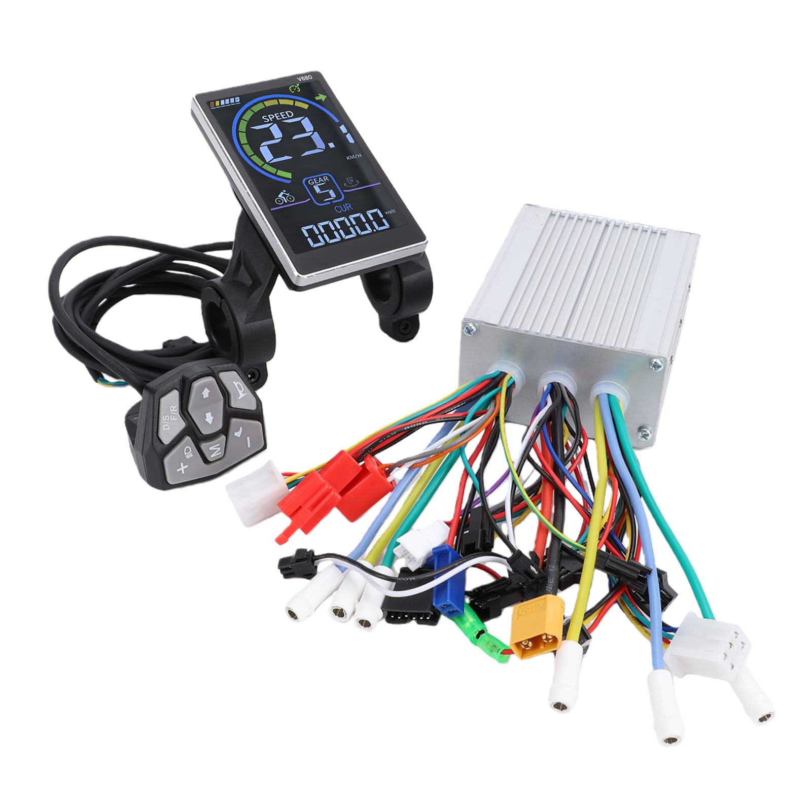 Generic Pannello di Controllo a Colori con Schermo LCD Resistente All'acqua Controller Brushless a Doppia Azionamento da 500 W per Veicoli Elettrici