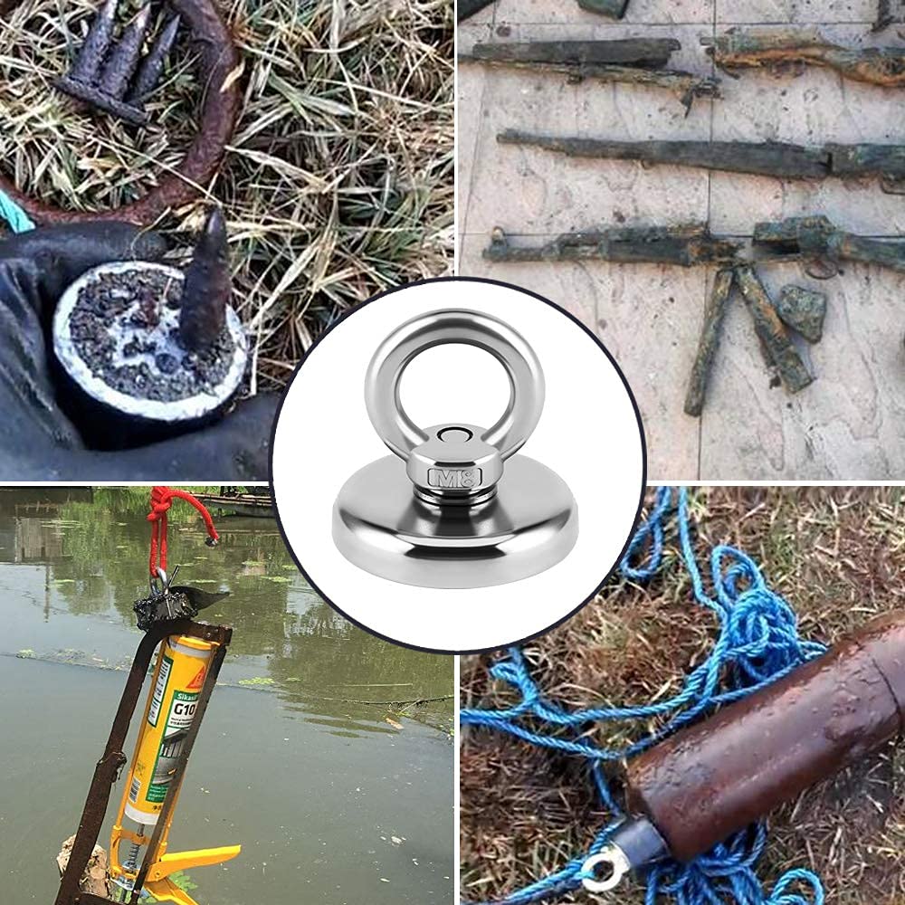 Ant Mag Imanes de pesca de alta potencia imán grande kit de pesca con imán de neodimio de tierras raras para recuperar en la pesca magnética de río (J90)