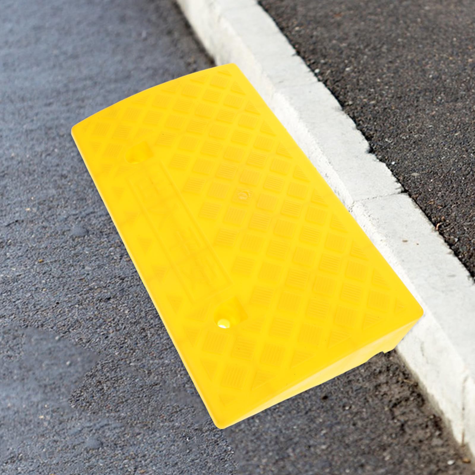 Rampa Tamaño 50x27x9 Cm de Plástico Antideslizante Resistencia Presión para Coches y Motocicletas Adecuado para Entradas y Escalones