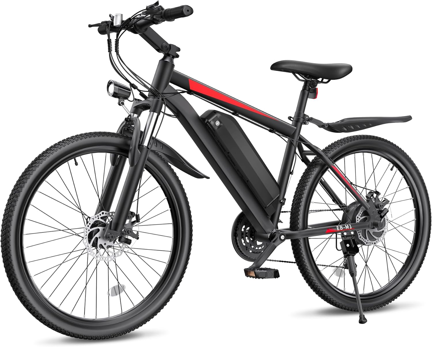 Electric Bike for Adults, 26" Ebike with 1000W Peak Motor, 21.7MPH 50Miles Electric Mountain Bike with 48V Removable Battery, 7-Speed, Front Suspension, LCD Display, UL 2849 Certified