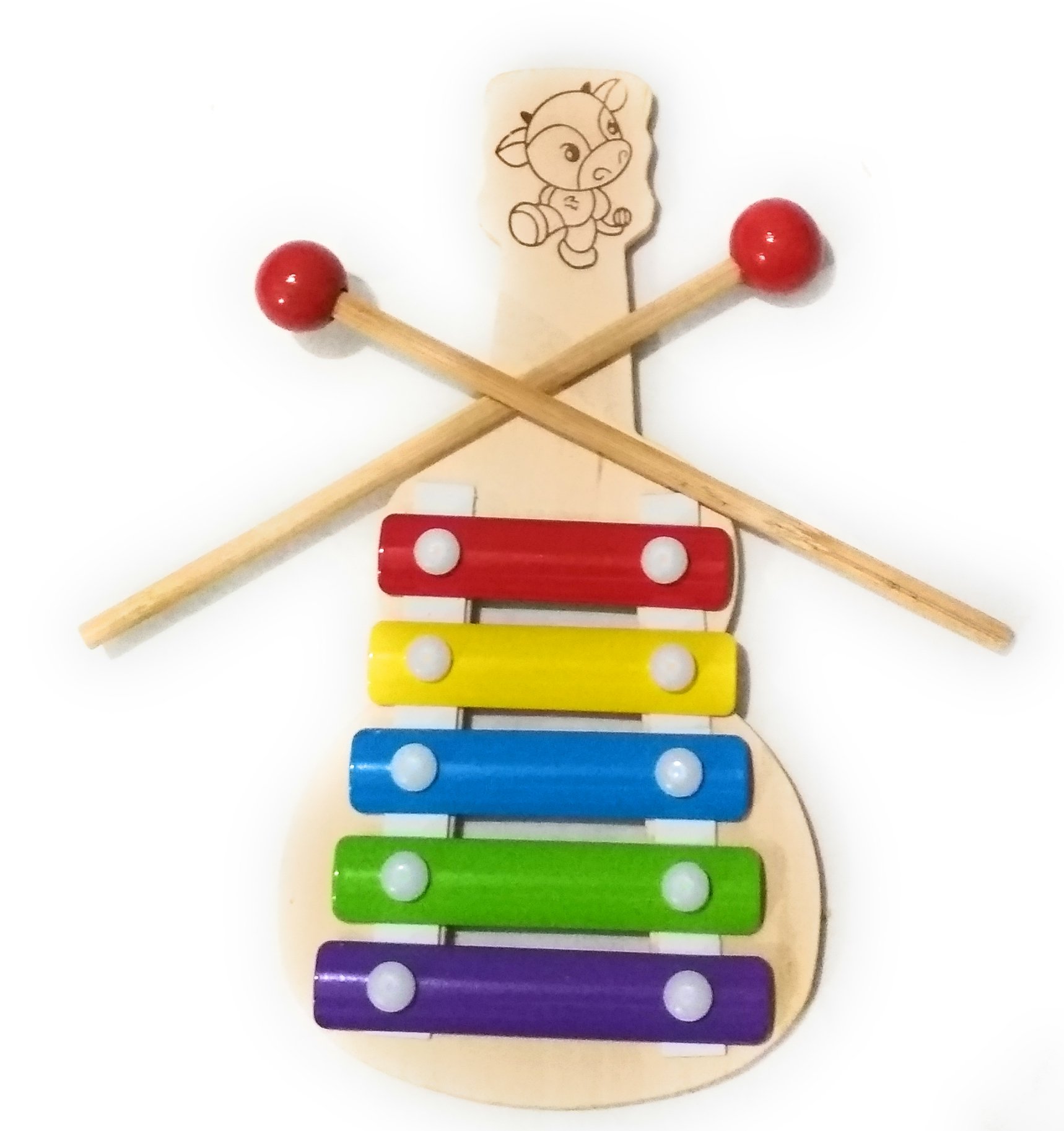 Crafts India Wooden Xylophone for Kids Musical Toy with 5 Notes Multi Color (B077QYYPNG) Amazon Price History, Amazon Price Tracker