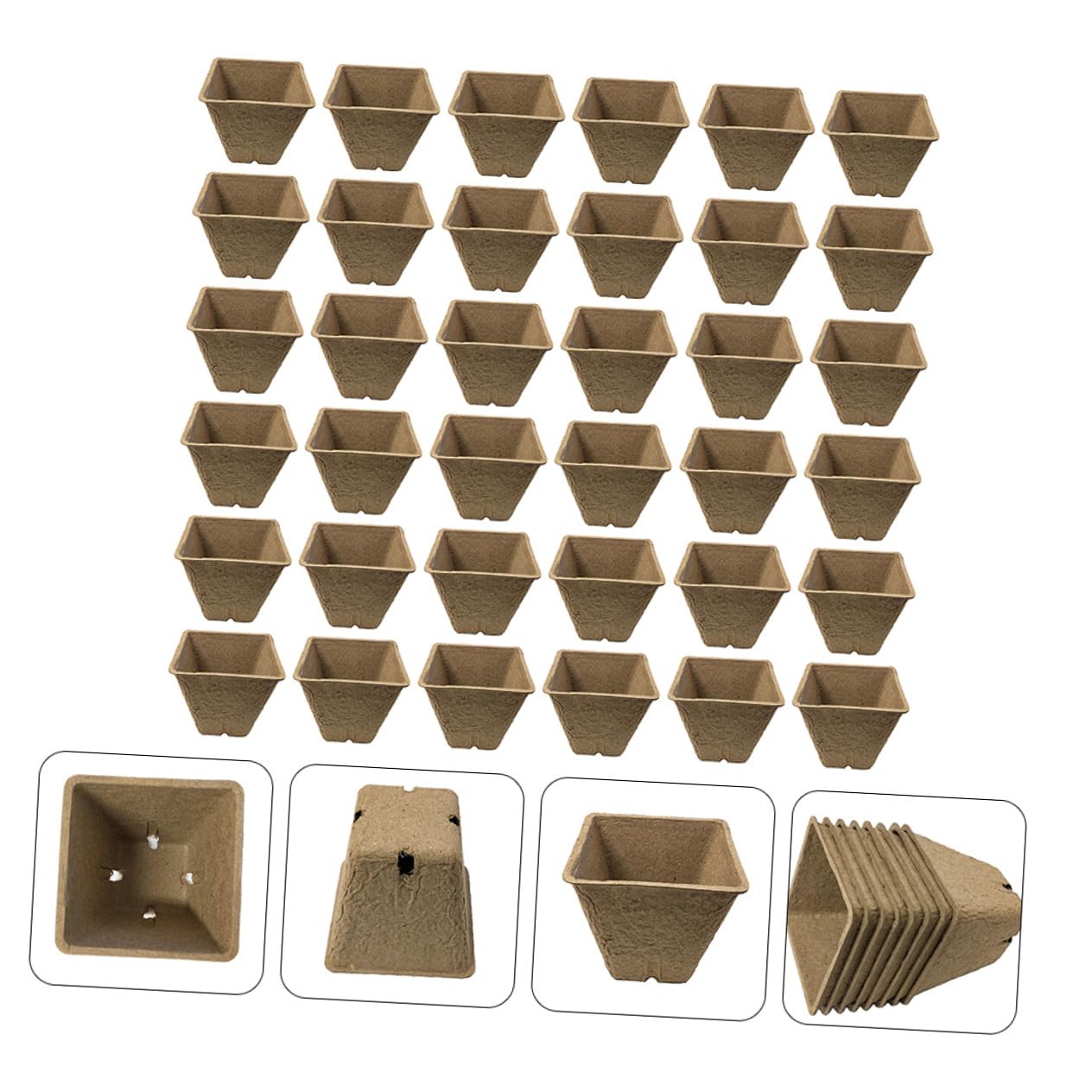 TOYANDONA 100pezzi Tazza Di Carta Per Coltivazione Vivaio Produzione Vivaistica Vaso Per Piante Degradabile Adatto Per Piantagione Di Succulente e Trapianto