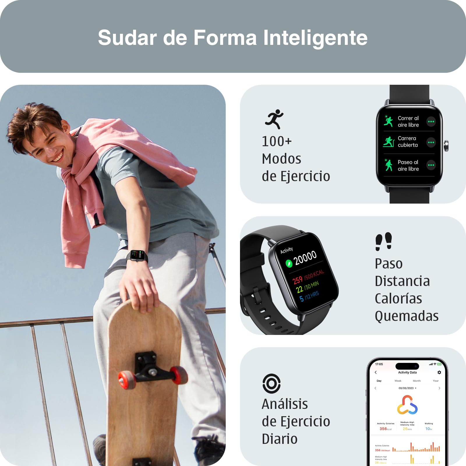Orologio Smartwatch Uomo con Chiamate Bluetooth e Alexa, 1.8'' Smartwatch Uomo SpO2/Frequenza Cardiaca/Sonno, Contacalorie/Passi/Distanza, 100 Modalità Sport, IP68 Regalo da Uomo per Android iOS