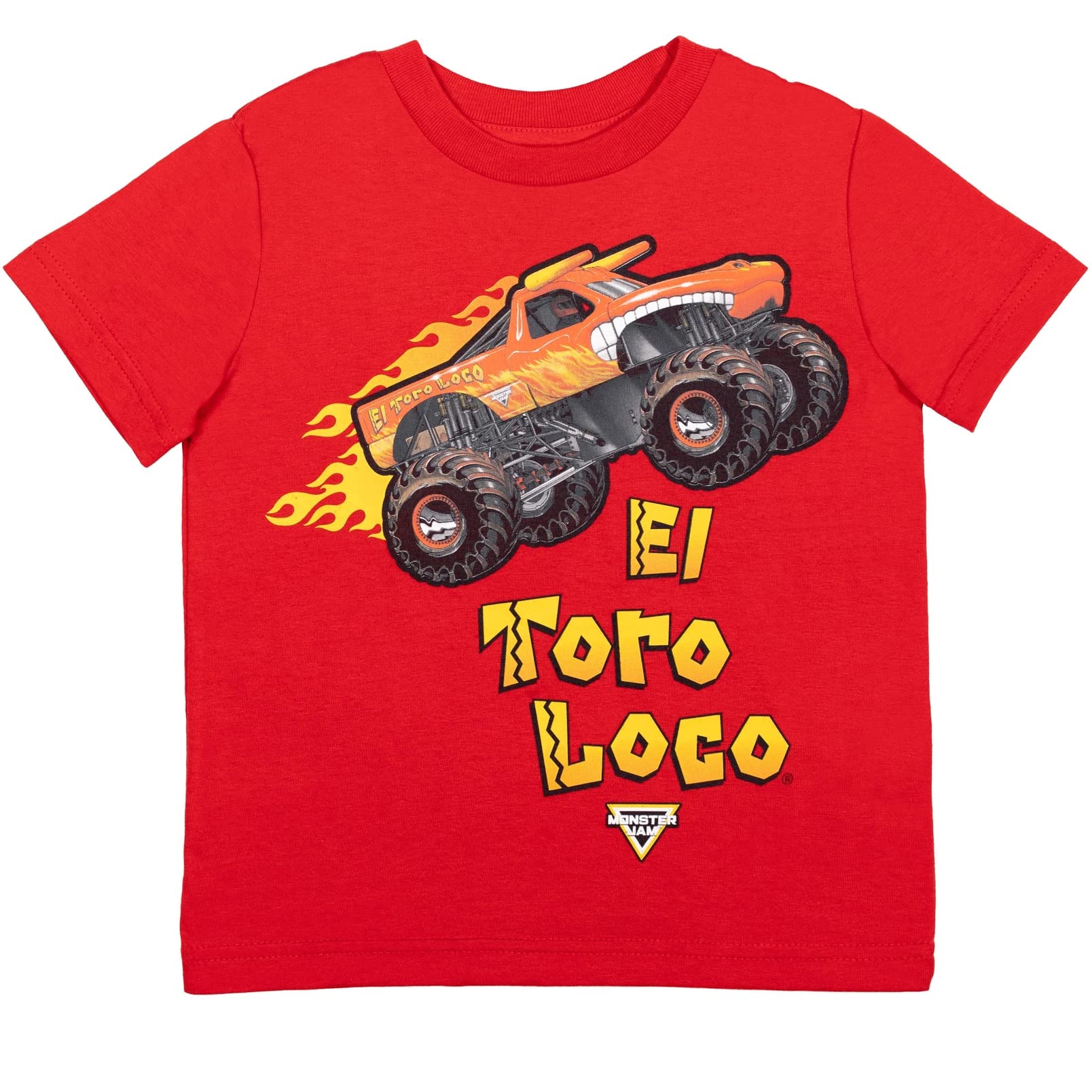 Monster Jam El Toro Loco Zombie Maximum Destruction Grafik-T-Shirts, für Kleinkinder bis große Kinder, 4er-Pack