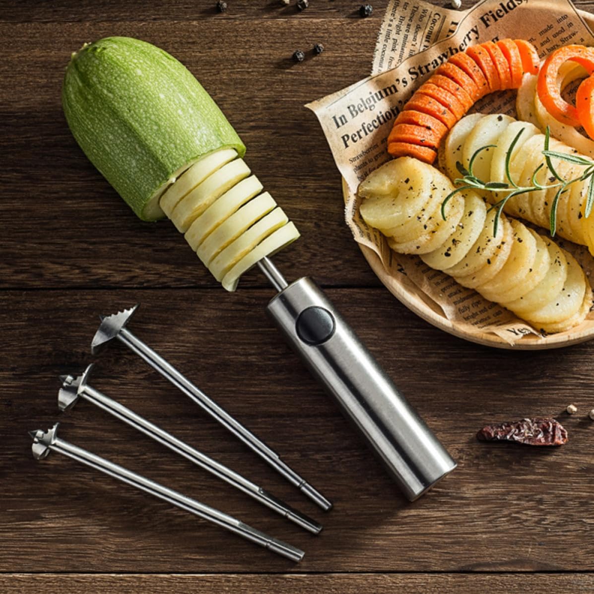 DECHOUS Vegetable and Fruit Core Remover Tool, Sturdy Multifunctional Corer Stainless Steel with Fine Workmanship and Manual Operation for Effortless Core Removing for Home Kitchen Use