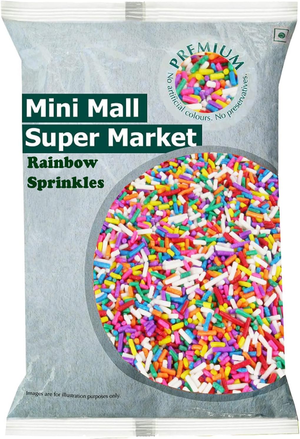 MiniMall Super Market Sprinklers For Cake Decoration/Cake Sprinkles/Rainbow Sprinkles for cake/Vermicelli Sprinkles (100 Gm)