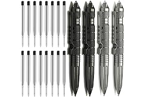 4 Pack Self Defense Tungsten Steel Tactical Pen Set