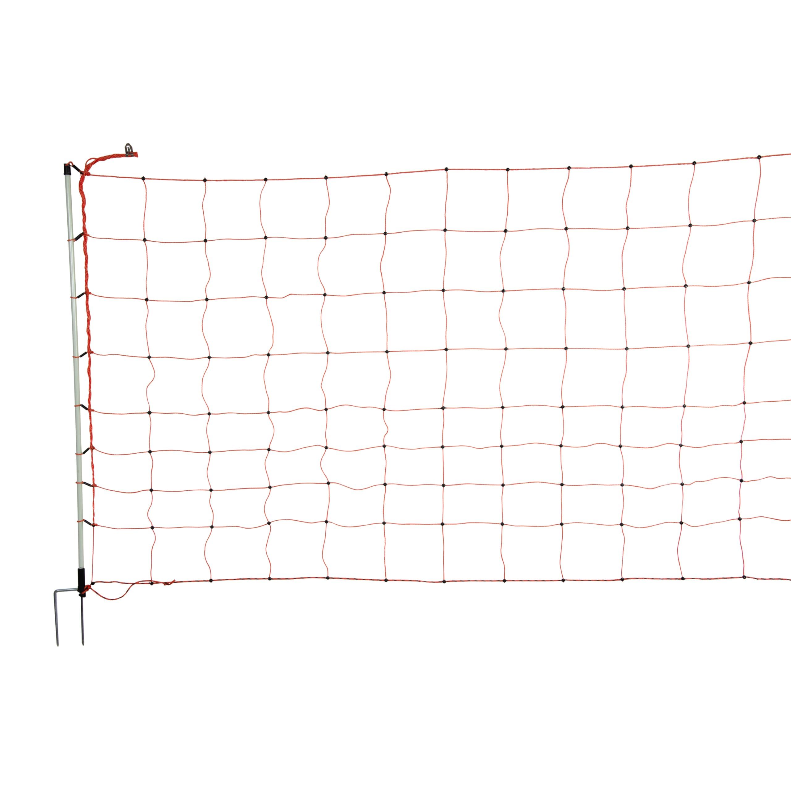 horizont Recinzione di pecora, 50 m, strongline 105 cm di altezza - 14 pali in fibra di vetro con doppia punta - Recinzione elettrica - arancione - recinzione elettrica per pecore e capre - recinzione