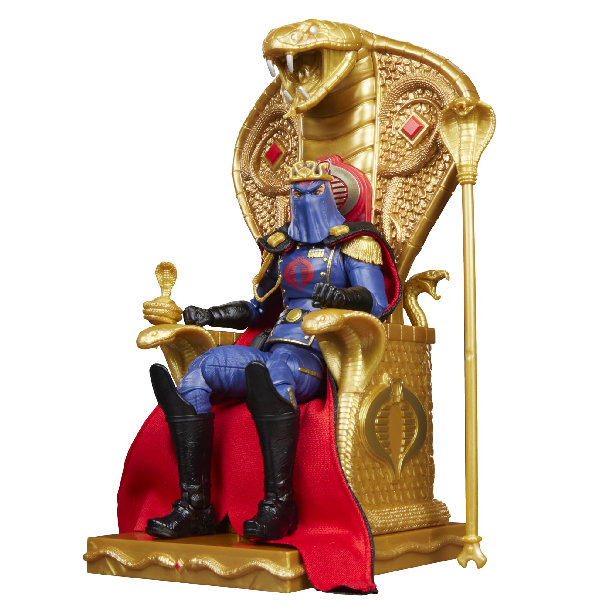 G.I. Joe Classified Series n. 221, Comandante Cobra in uniforme, action figure da 15 cm da collezione, set con 9 accessori incluso il trono