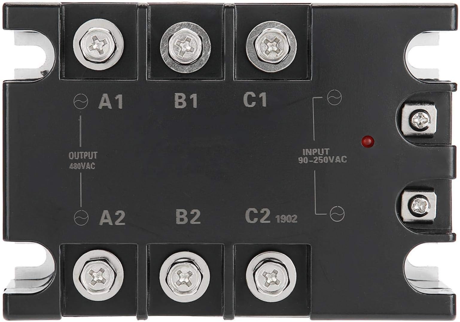 3-Phase SSR, AC-AC Solid State Relay S, Long Service Life for Cnc Machinery Computer Peripheral Interface Device Industrial Automation Device Traffic Light