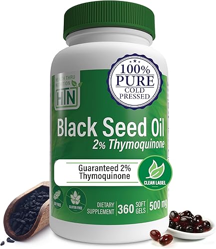 Miniatura 2 de Health Thru Nutrition Suministro de un año - Aceite de orégano  Aceite de semilla negra premium  Alta potencia  Probado por terceros