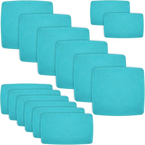 RADIATA 14 fundas de cojín de repuesto para sofá al aire libre para muebles de patio, fundas de cojines para respaldo (azul claro, 662)