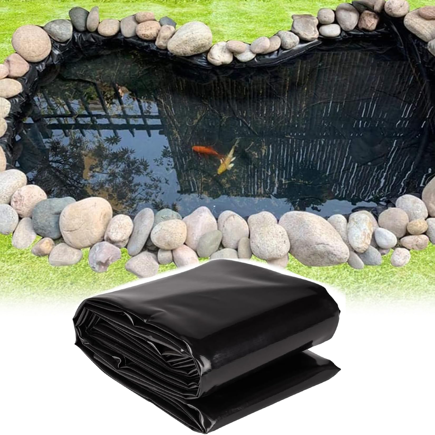 Bâche noire pour bassin créez votre havre de paix avec cascade et fontaine