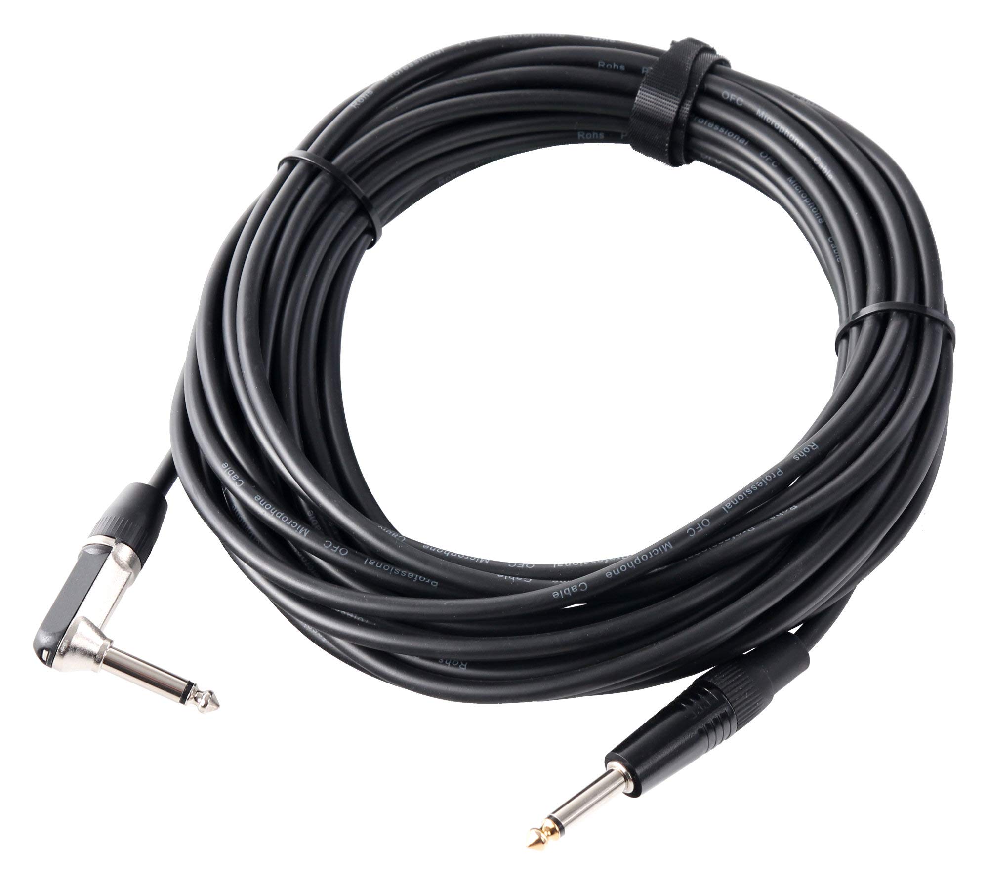 Pronomic Stage INST-A-10 Cavo jack angolato (jack-jack, cavo per chitarra, cavo per strumenti, lunghezza 10m, rame senza ossigeno, resistente ad acidi e oli, sgancio a ganascia)