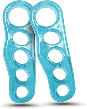 Toe Gel Stretchers 1 Pair - Toes Straightener Alignment Spreaders and Spacers for Relaxing Toes Yoga Sports Pedicure Men and Women Blue, Medium