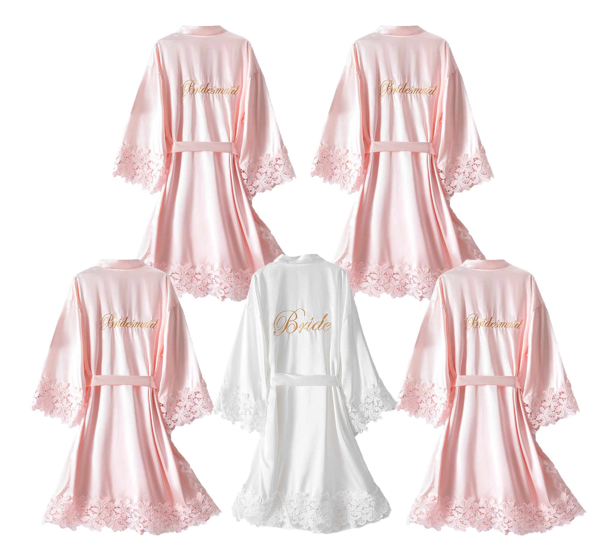 5 Pcs Bridesmaid Kimono Set