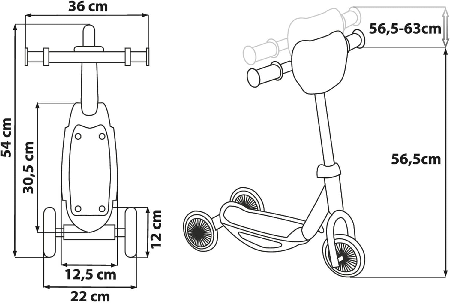 Disney Stitch Girls Tricycle Scooter Balance Scooter Adjustable Up to 20kg