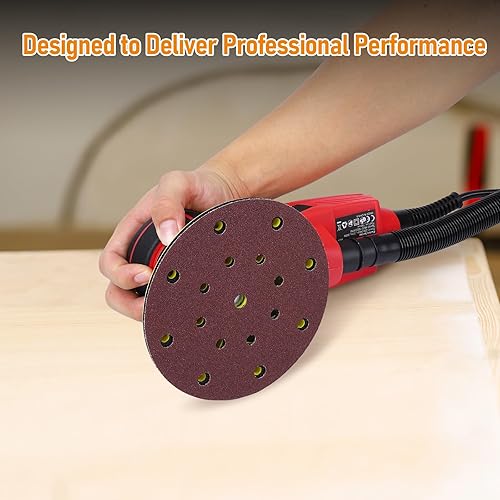 Miniatura 9 de PioneerWorks Lijadora orbital aleatoria eléctrica, motor sin escobillas potente 350W, 10000 RPM, 6 pulgadas para carpintería de grado profesional,
