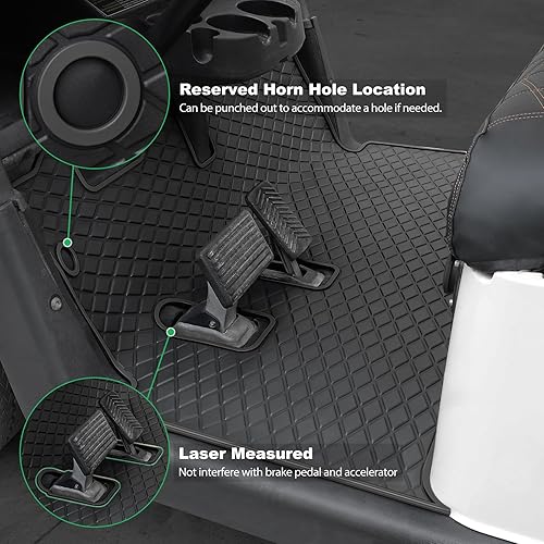 Miniatura 7 de LEAPGOMAX EZGO RXV - Tapete de repuesto para carrito de golf de cobertura completa para EZGO RXV (2008-2022) y 2Five (2009+) antideslizante y fácil