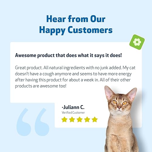 Miniatura 7 de Pet Wellbeing Garganta dorada para gatos  Apoyo respiratorio para gatos, tos ocasional y ronquera con gordolobo y olmo resbaladizo  Certificado NASC