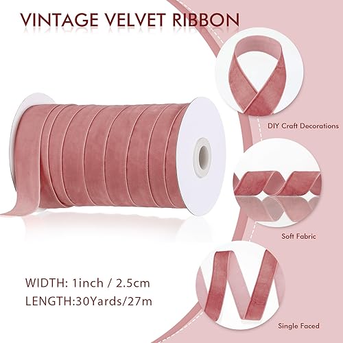 Miniatura 359 de Chuangdi 3/8 pulgadas, 60 yardas, cinta de terciopelo azul verde azulado de Navidad, cintas anchas de terciopelo vintage para adornos de árbol