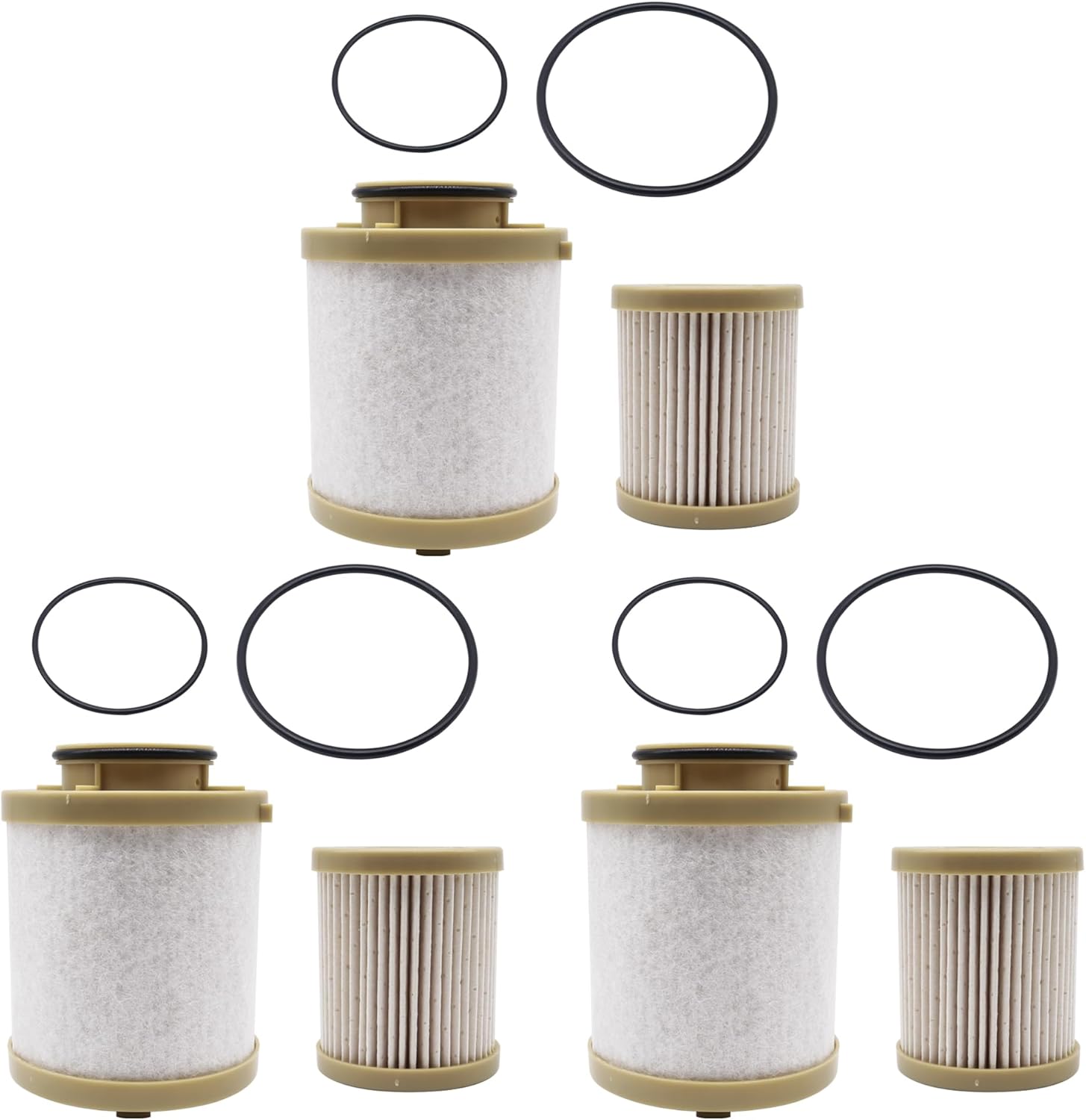 FD4616 FD4604 Diesel Fuel Filter Replacement For Ford 6.0L 2003-2007 3 Pack Includes Lower Lifter Pump Filter And Upper Fuel Bowl Filter F250 F350 F450 F550 F650 Excursion Replace 3C3Z9N184CB