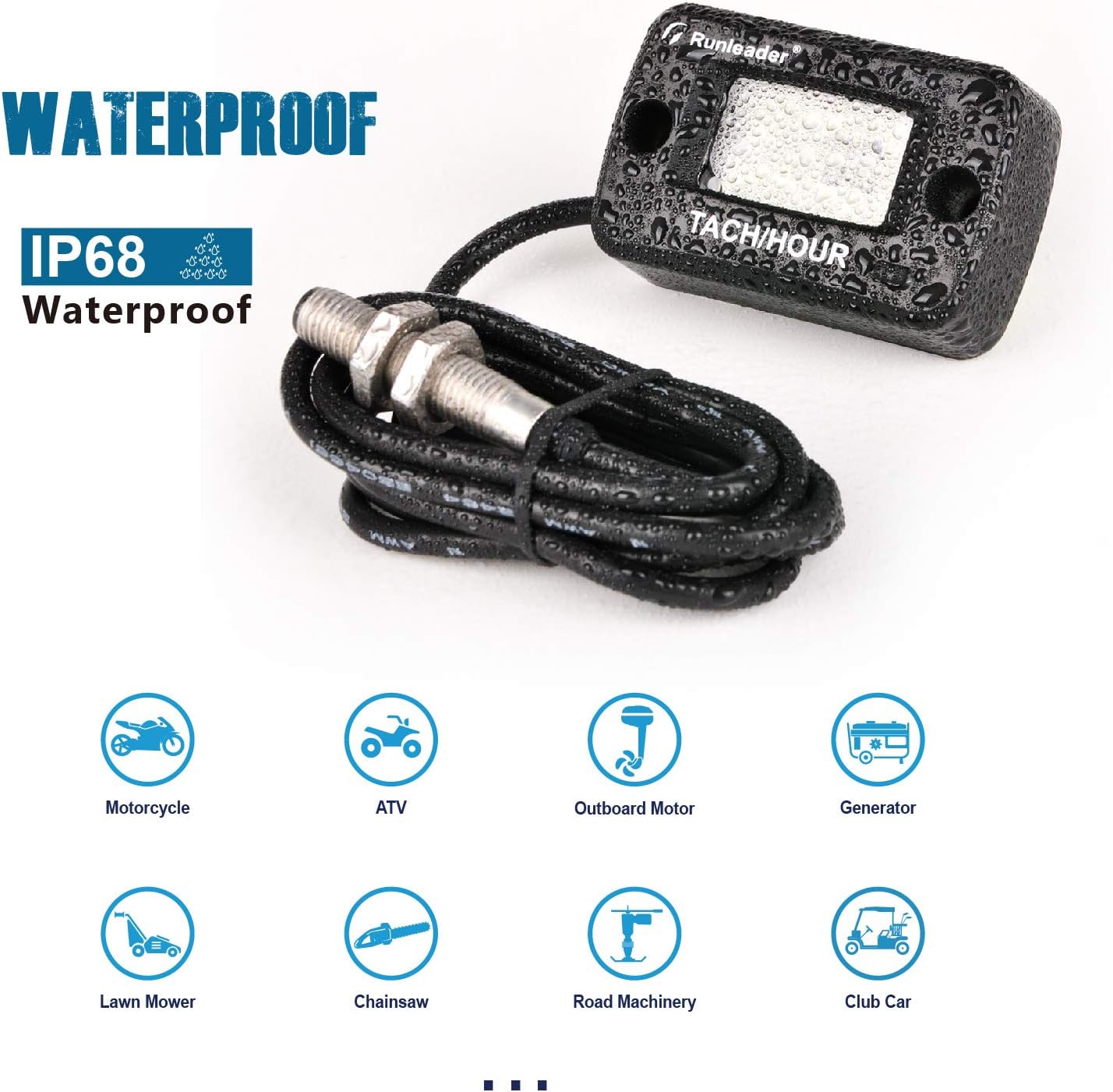 Buy Runleader Rotating Shaft Hour Meter Tachometer,RPM Pickup