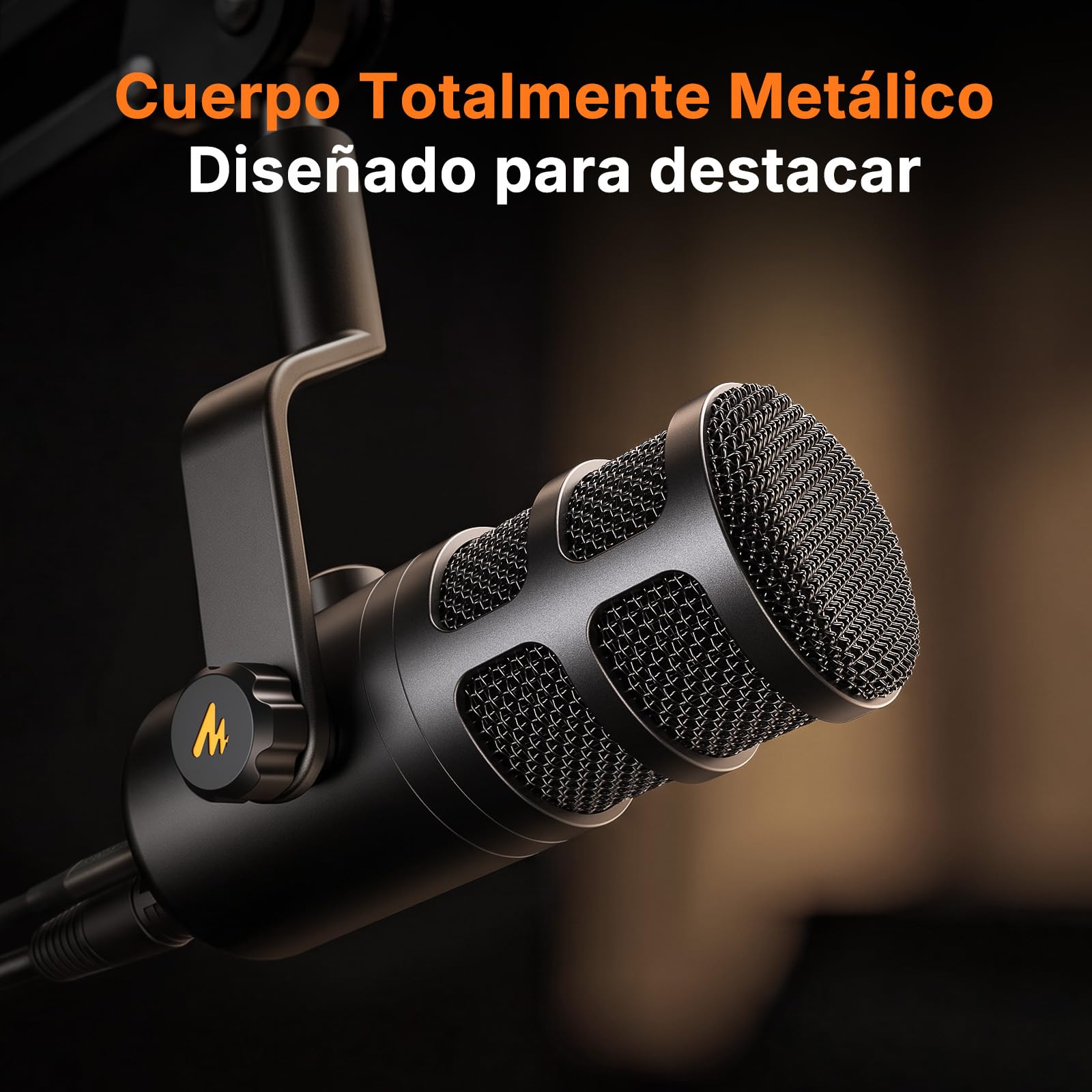 MAONO PD100 Gen2 Micrófono Dinámico USB/XLR, Audio 192 kHz/24 bits, Cuerpo Metálico, Botón de Silencio, Kit Completo con Cable USB y XLR, para Podcast, Streaming, Gaming y PC