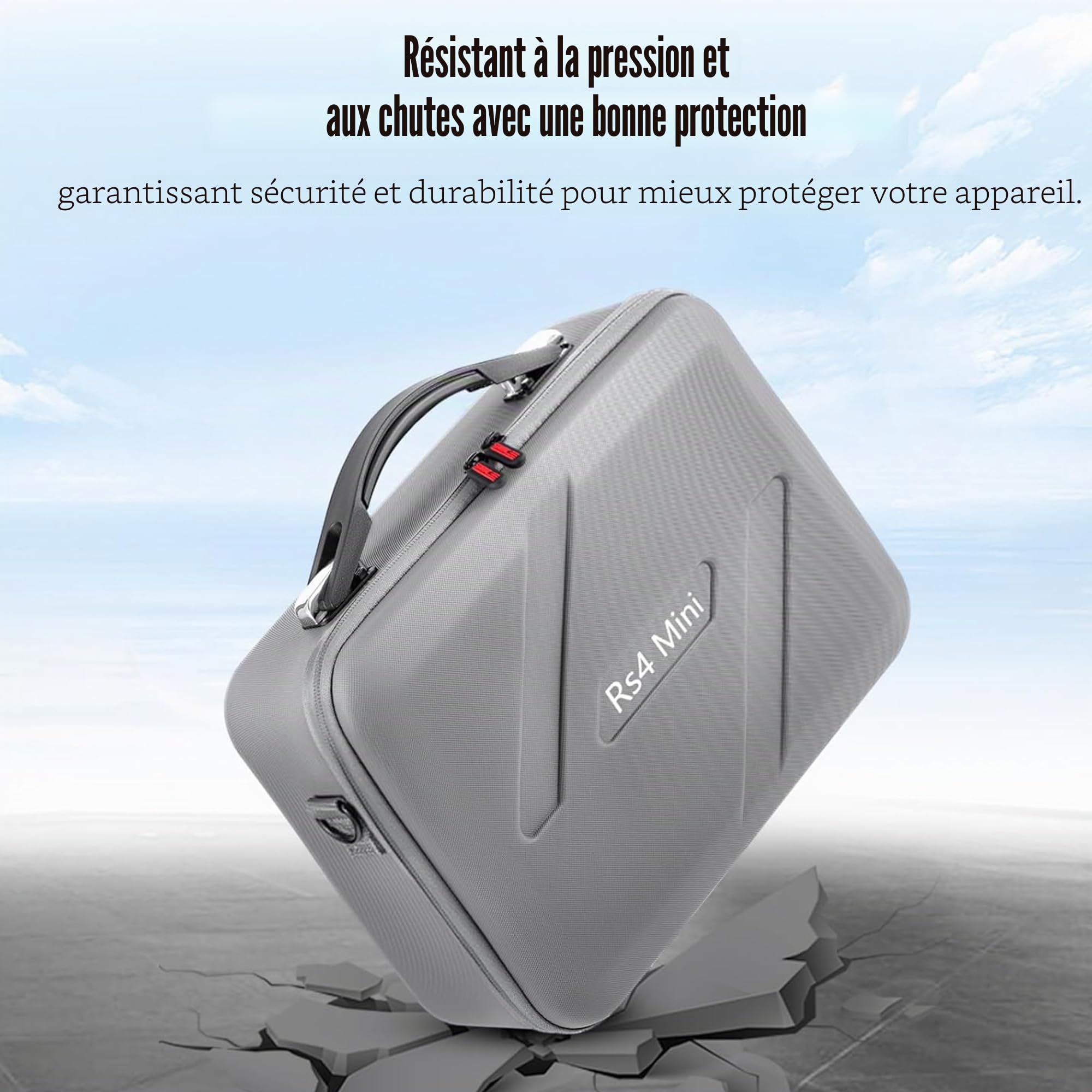 RS 4 Mini sac de rangement en cuir PU portable Sac de voyage Sac de voyage avec bandoulière pour DJI Ronin RS4 Mini Combo, stabilisateur de cardan et accessoires
