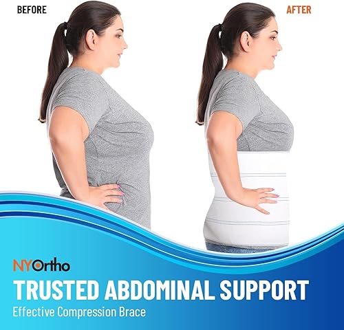 Miniatura 6 de NYOrtho Carpeta abdominal bariátrica  Envoltura elástica para el vientre de 12 pulgadas de ancho para hombres y mujeres de talla grande  Prenda de