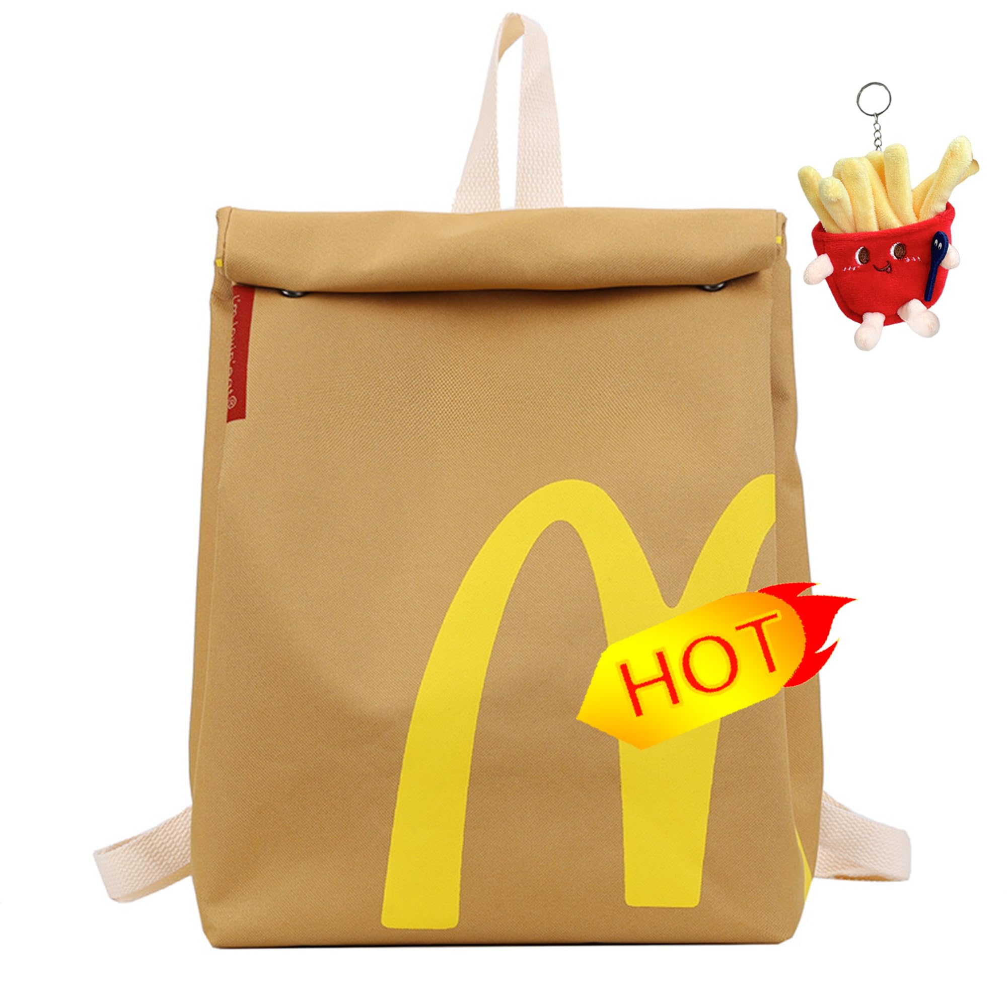 CEDRORANA Retro Bag Handbag Mini Backpack Cute Crossbody Bag Funny M Print Backapck Casual Canvas Shoulder Bag Y2k Daypack Backpack