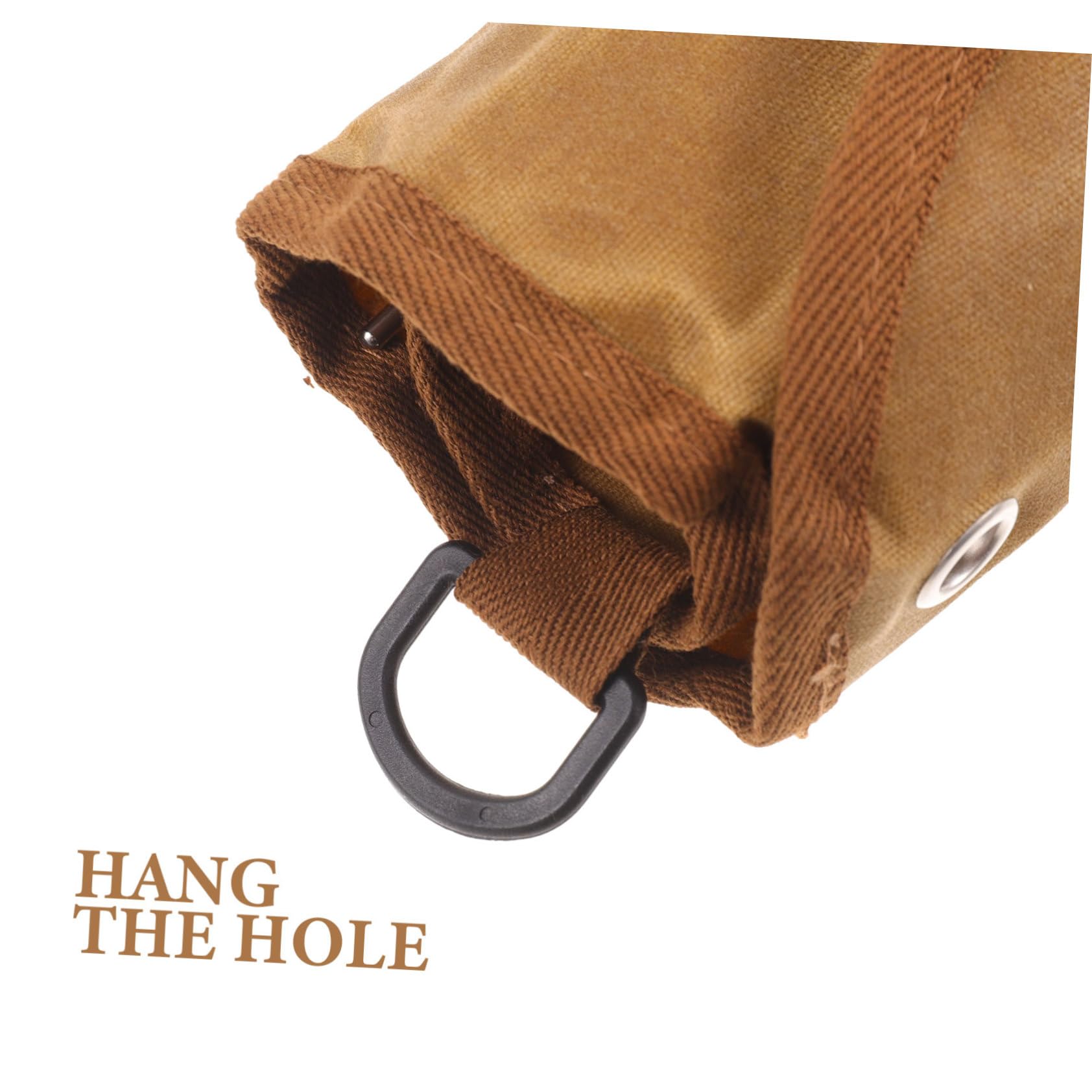 BESTonZON Camping Besteckset aus Edelstahl und Nylon mit Canvas Tasche Sichere und Ordentliche Aufbewahrung für Outdoor Nutzung und Indoor Lagerung mit Integriertem Fach