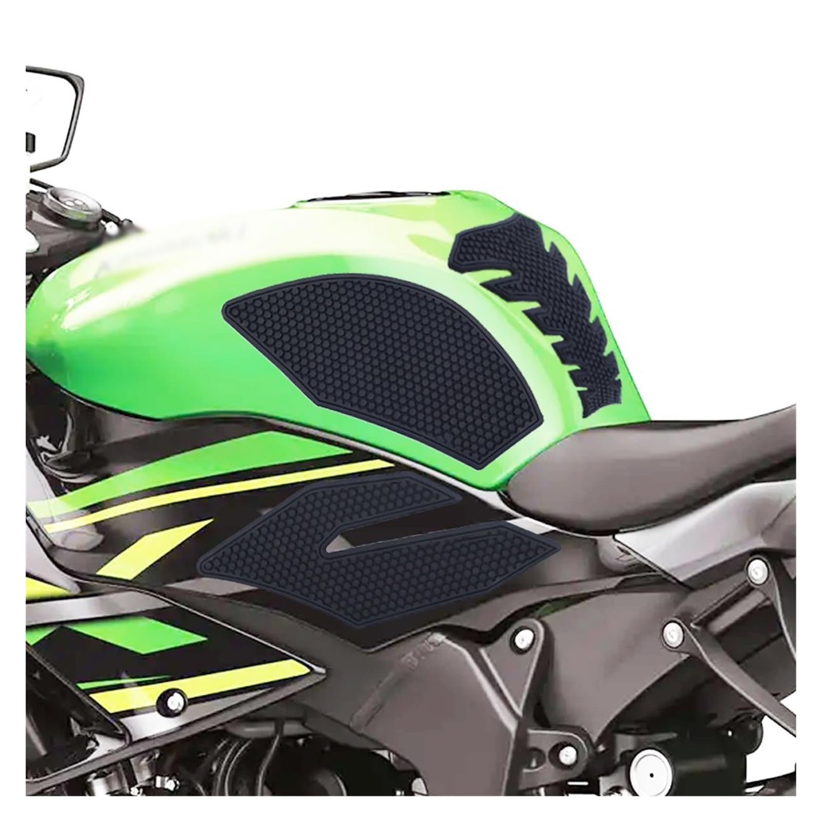 Protección de la almohadilla del tanque Almohadilla de depósito para motocicleta, pegatina de protección de tanque de combustible, almohadilla de goma, almohadillas de tracción para agarre de rodilla