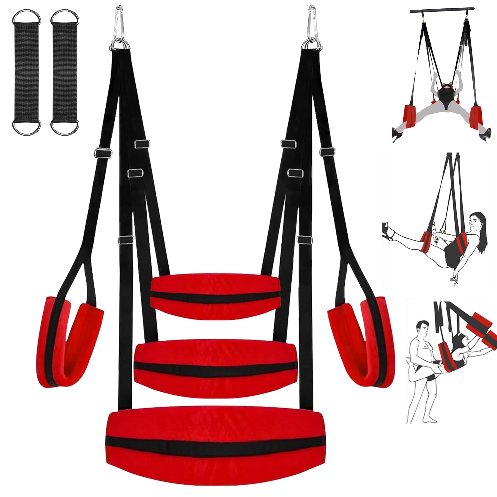 Sex Swing BDSM Sex Toys Sex Swings with Hanging Door Straps Widened Comfortable Swing Cushion Adjustable Hardware Buckles
